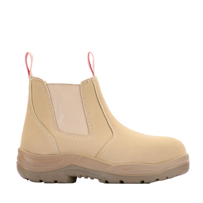 Bata Industrials Women’s Sand Juno Slip-On Safety Boot US Size 9 - Steel Toe - Slip Resistant