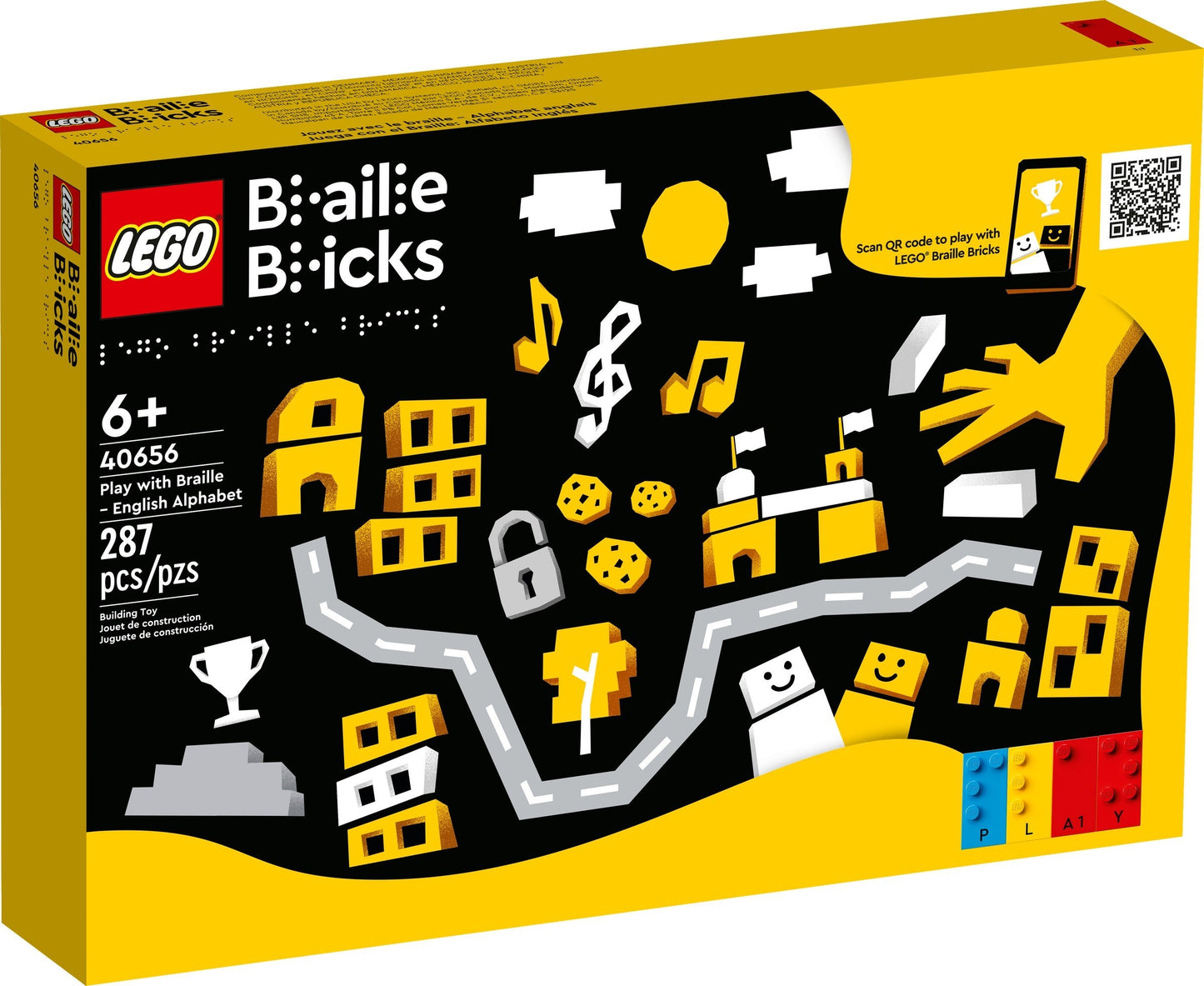 LEGO 40656 Play with Braille English Alphabet – Educational Learning Set