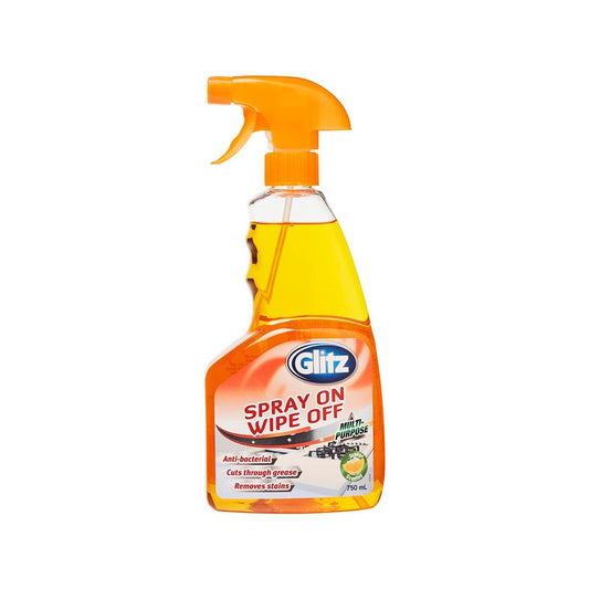 Glitz 750ml Spray On Wipe Off - Antibacterial - Liquid - Stain Removal