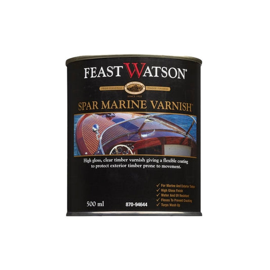 Feast Watson Spar Marine Varnish - 500ml - Oil Based - UV Resistant - Auzzistore