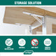 Carinya Folding Spring Loaded Bracket 315x145mm White Steel Durable