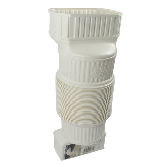 Icon Plastics Plumber's Elbo Flexible Downpipe Connector 100mm Polypropylene Durable