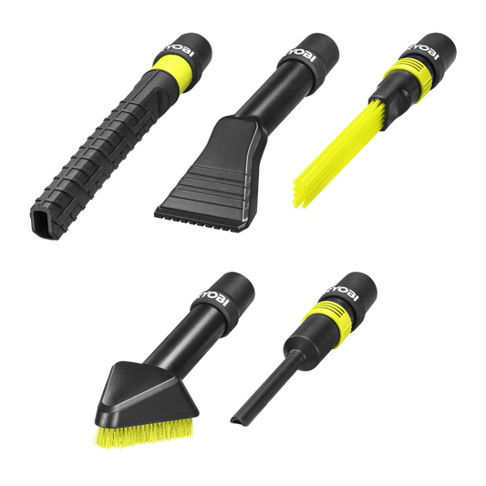 Ryobi 5 Piece Wet and Dry Vacuum Accessory Set - 400mm x 80mm x 420mm - Versatile Attachments