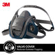 3M Painters Project Quick Latch Respirator - 1 Pair - 254mm x 244mm - Black