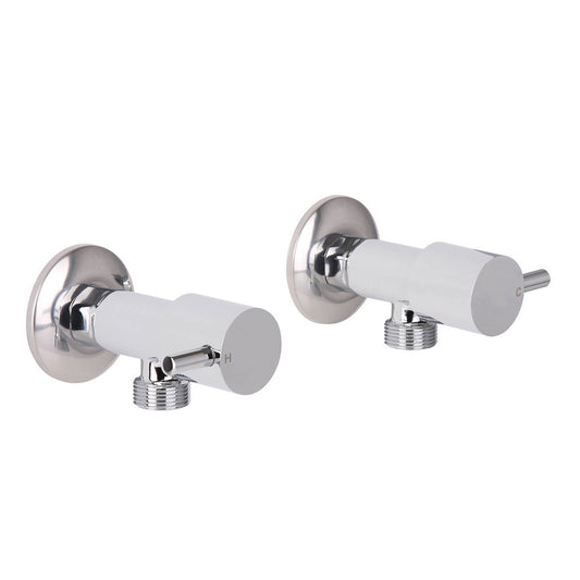 Mondella Chrome 1/4 Turn Pin Lever Washing Machine Set - 1245mm x 76mm x 245mm - Ergonomic Handles - Lead-Free