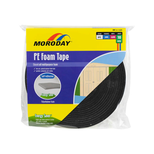 Moroday Foam Tape - 24mm x 5mm x 10m - PE - Self Adhesive - Auzzistore