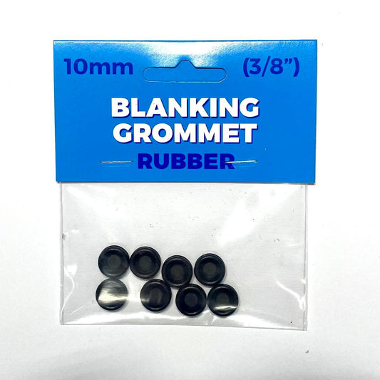 Premier Blue 10mm Blanking Grommet - Nitrile Rubber - Black - Durable Sealing - Auzzistore