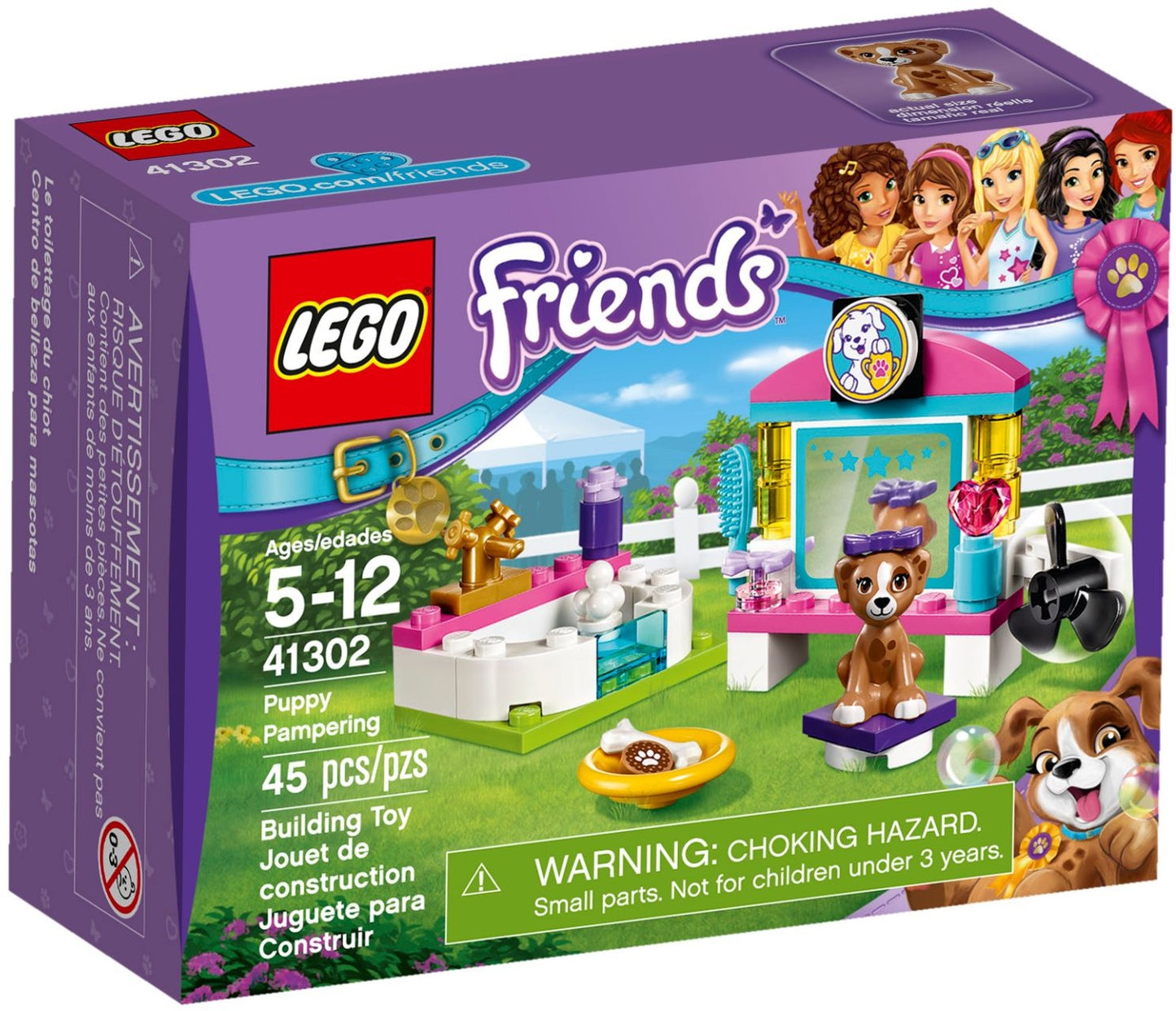 LEGO 41302 Puppy Pampering Playset: Dog Grooming Kit & Bath