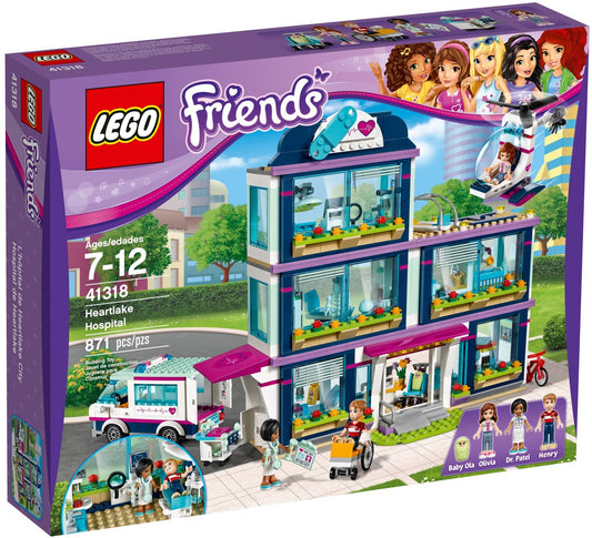 LEGO 41318 Heartlake Hospital: Doctor Playset with Ambulance & Helicopter