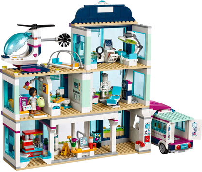 LEGO 41318 Heartlake Hospital: Doctor Playset with Ambulance & Helicopter