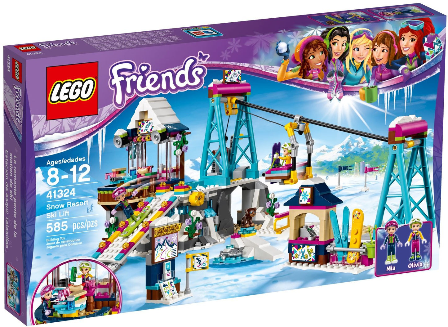 LEGO 41324 Friends Snow Resort Ski Lift with Mia & Olivia