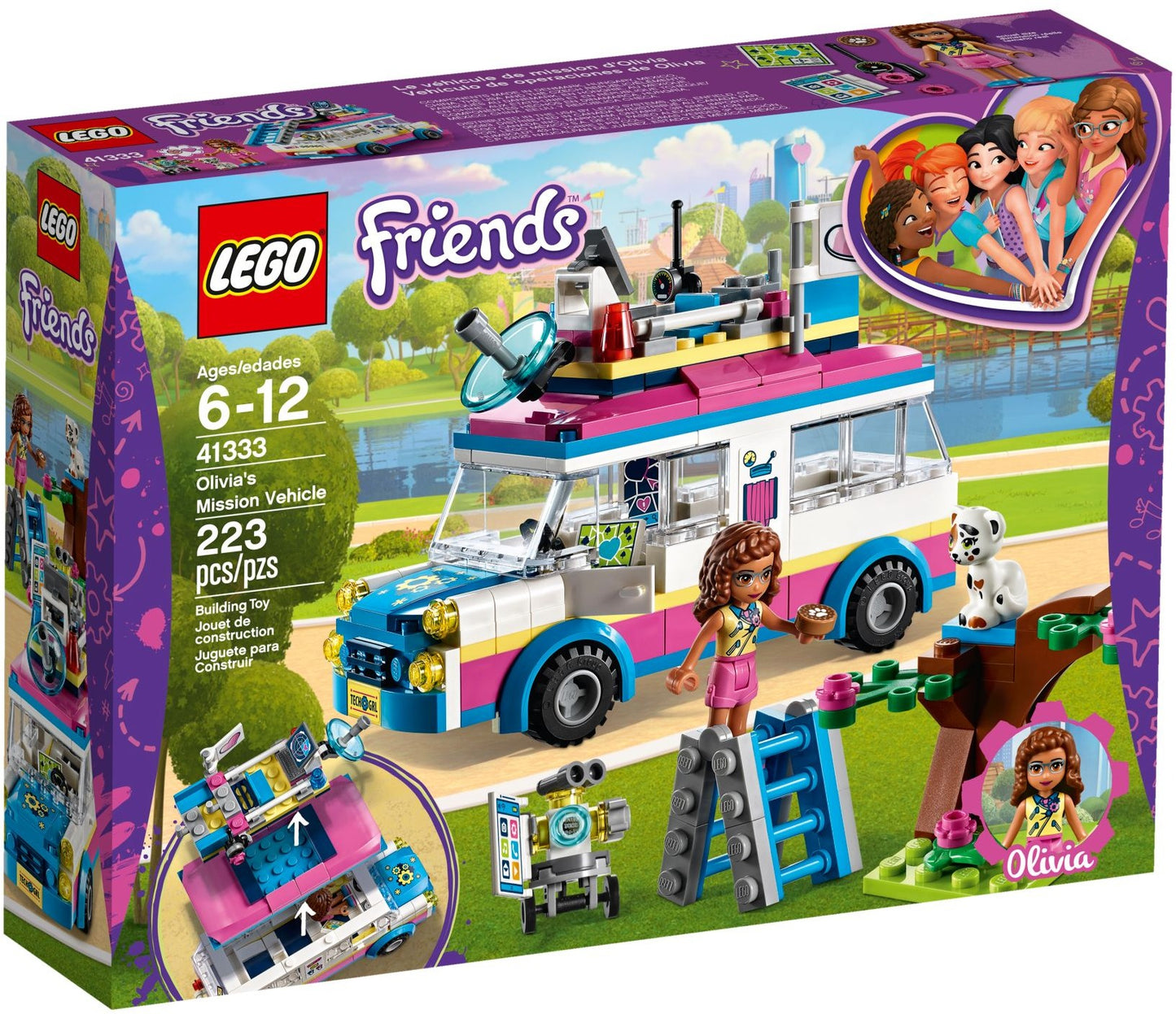 LEGO 41333 Olivia's Mission Vehicle: Rescue Cat in Heartlake City Park