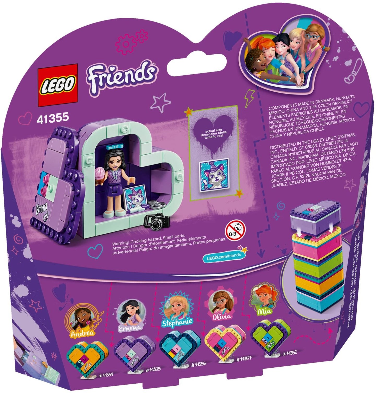 LEGO 41355 Emma's Heart Box - Arts & Crafts Travel Toy