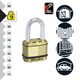 Master Lock Excell Padlock - 50mm - Brass - Laminated Steel - Weather Resistant