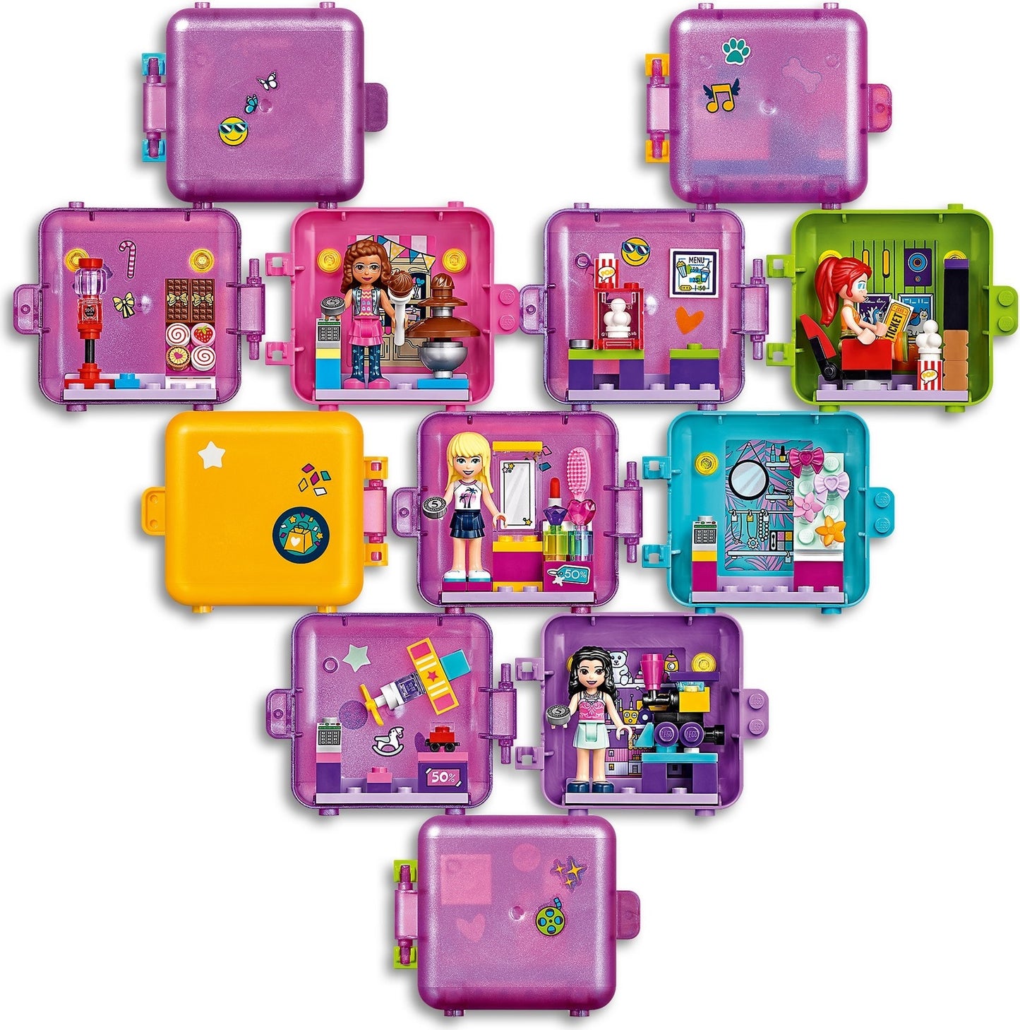 LEGO 41408 Mia's Movie Theater Play Cube: Portable Fun for Kids