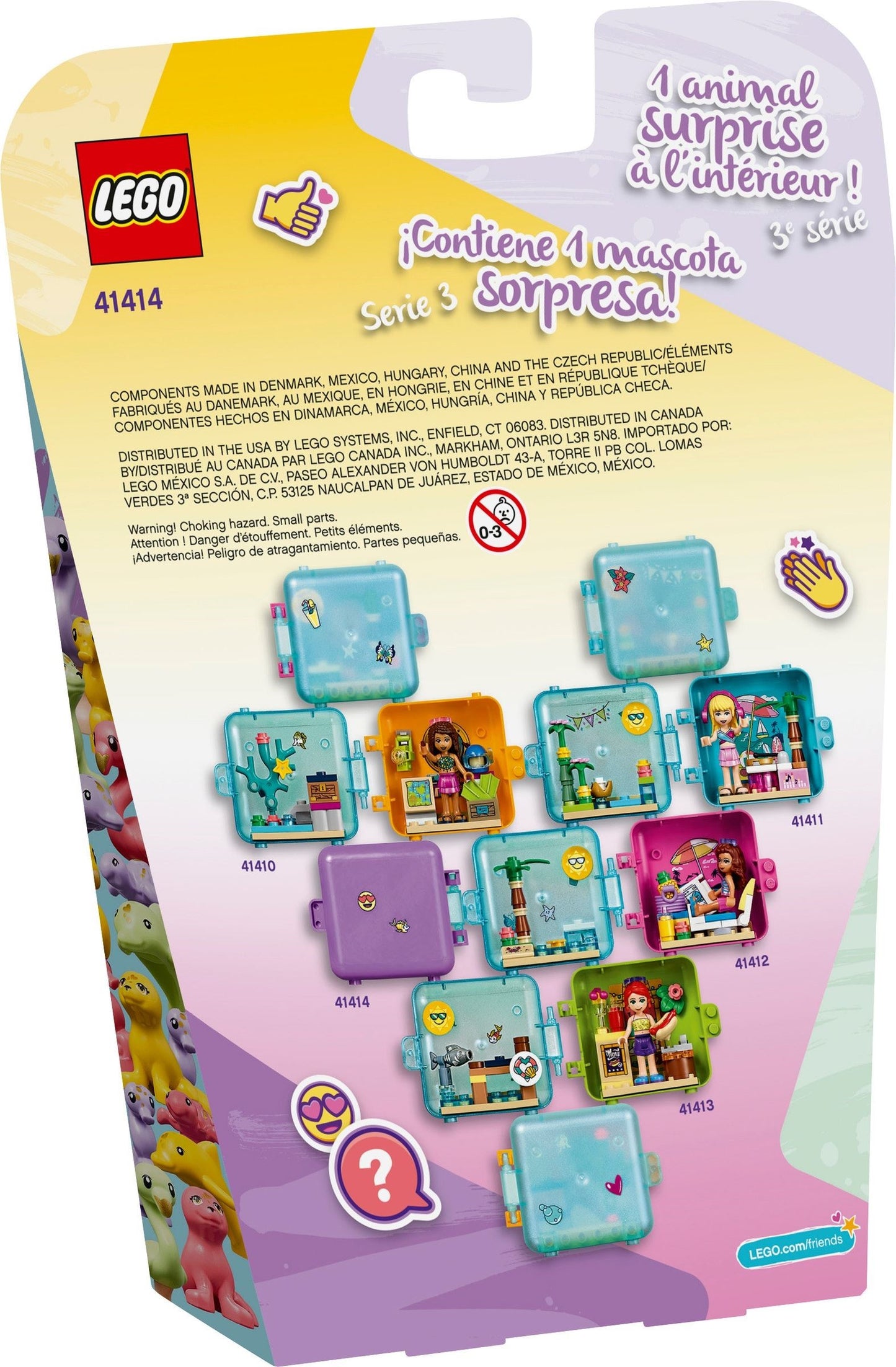 LEGO 41414 Emma's Summer Play Cube: Beach Fun Toy