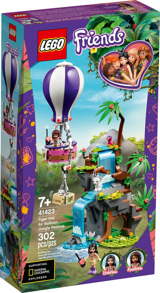 LEGO 41423 Tiger Hot Air Balloon Jungle Rescue - Auzzistore