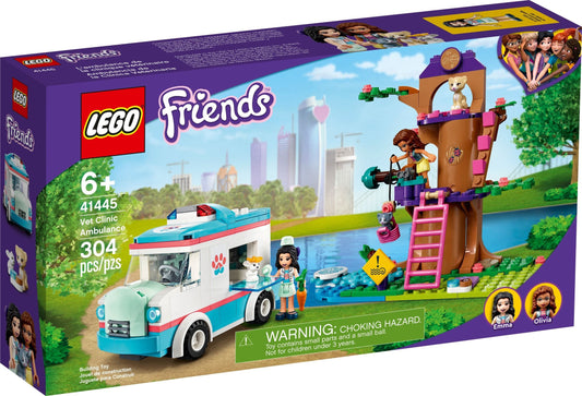LEGO 41445 Vet Clinic Ambulance Rescue Toy Playset - Auzzistore