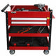 NXA 76cm Red Tool Cart With 2 Drawers And 3 Trays 30TC2D2TR