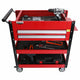 NXA 76cm Red Tool Cart With 2 Drawers And 3 Trays 30TC2D2TR