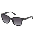 GUESS GU7776 Stylish Women's Square Sunglasses Shiny Black Gradient Smoke