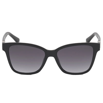 GUESS GU7776 Stylish Women's Square Sunglasses Shiny Black Gradient Smoke
