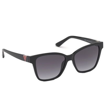 GUESS GU7776 Stylish Women's Square Sunglasses Shiny Black Gradient Smoke