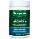 Thompson's One-A-Day Ginkgo 6000 120 Capsules Antioxidant Support Supplement