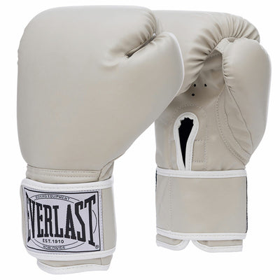 Everlast 1910 Boxing Mitt Kit Classic Gloves & Focus Mitts Sable/White