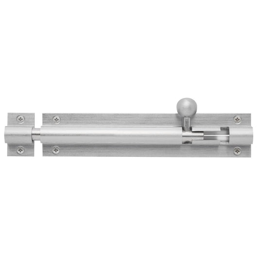 Delf Trade Barrel Bolt 150mm Satin Chrome 9.5mm Zinc Alloy Durable - Auzzistore