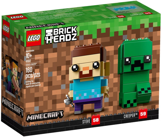 LEGO 41612 Minecraft Steve & Creeper BrickHeadz Set - Auzzistore