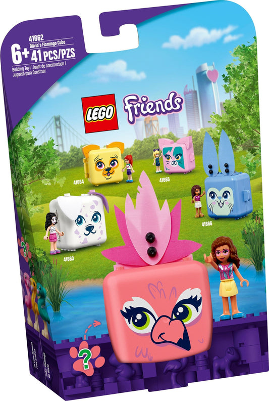 LEGO 41662 Olivia's Flamingo Cube: Portable Jungle Playset - Auzzistore