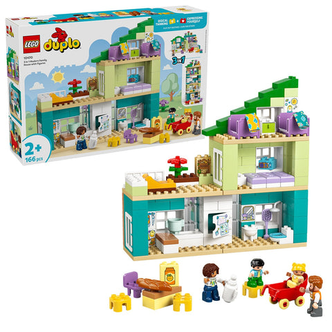 LEGO DUPLO 3 In 1 Modern Family House With Figures 10470 - Auzzistore