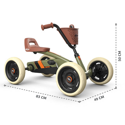 Berg Buzzy Retro Green Pedal GoKart 10 inch Adjustable Seat