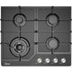 Midea 600mm Black Glass Gas Cooktop 4 Zone Wok Burner MCG601GBL