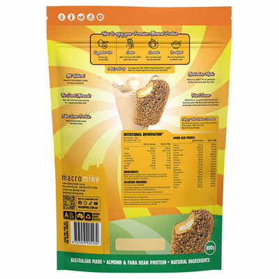 Macro Mike Golden Gaytime Almond Protein 800g Capacity Plant-Based