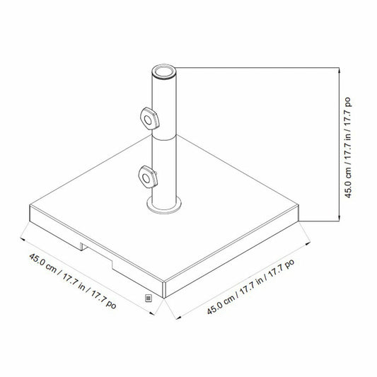 SunVilla Pembrooke 27kg Granite Umbrella Base