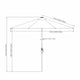 SunVilla Blue LED Market Umbrella 3M