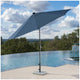 SunVilla Blue LED Market Umbrella 3M
