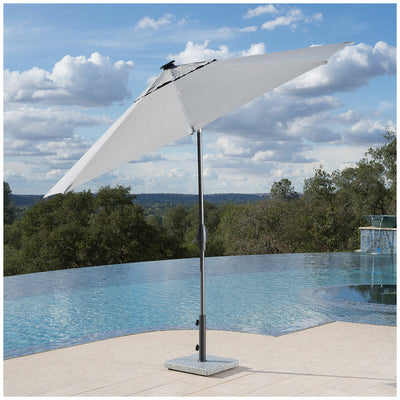 SunVilla 3m LED Market Umbrella Graphite Aluminium Rechargeable