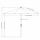 SunVilla Graphite LED Market Umbrella 3M
