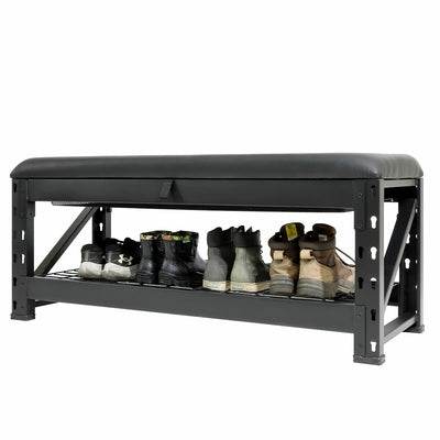 Storage Bench 51cm Height Black Steel 454kg