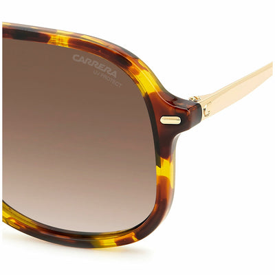 Carrera 3018/S 05L Women’s Square Sunglasses 58mm Havana Double Bridge Brown Lens Plastic