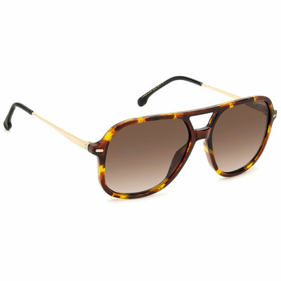 Carrera 3018/S 05L Women’s Square Sunglasses 58mm Havana Double Bridge Brown Lens Plastic