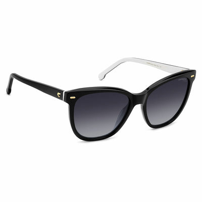 Carrera 3043/S 80S Women’s Rectangular Sunglasses Black White Acetate