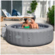 Lay-Z-Spa Santa Monica MaxHold EnergySense Smart AirJet 7 Grey Round Inflatable Spa 2.16M x 71cm