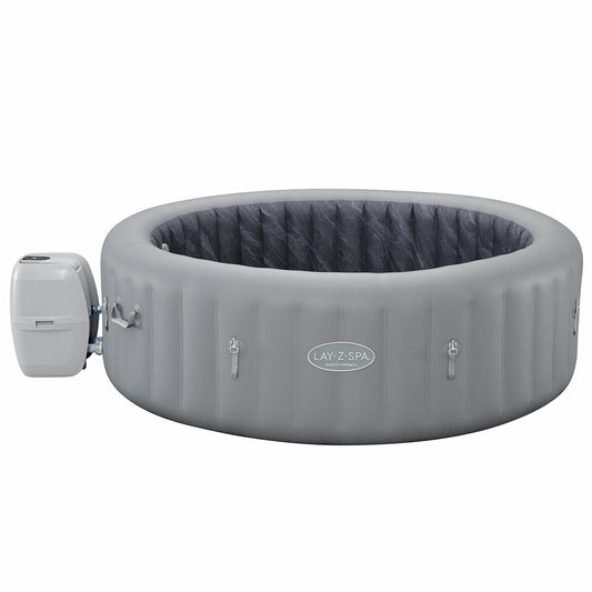 Lay-Z-Spa Santa Monica MaxHold EnergySense Smart AirJet 7 Grey Round Inflatable Spa 2.16M x 71cm