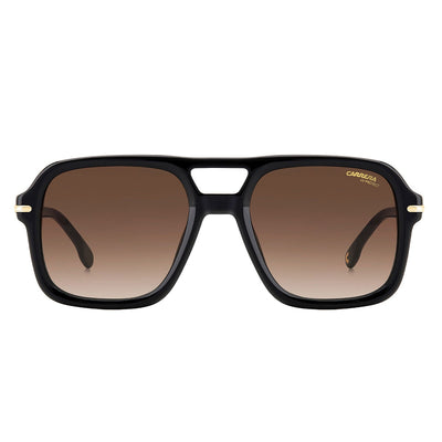 Carrera 317/S 807 Men's Sunglasses 55mm Black Acetate Brown Lens Stylish
