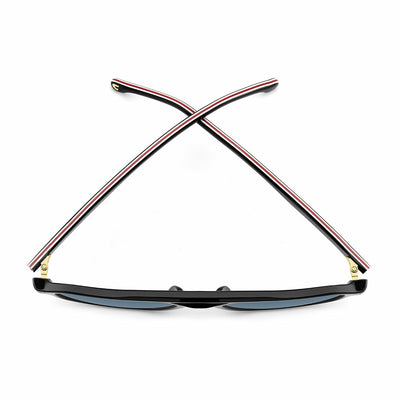 Carrera 341/S 2M2 Men's Stylish Acetate Sunglasses Black Gold Dark Blue