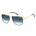Carrera 355/S RHL Men's Rectangular Sunglasses 59mm Gold Black Dark Blue